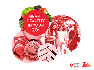 Heart Healthy in Your 20s art direction collage content design digital illustration photoshop social