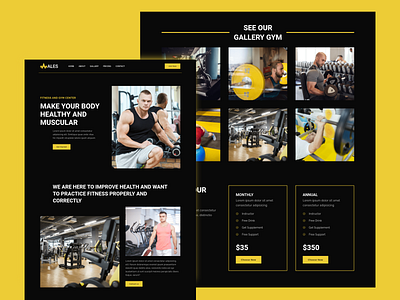 Fitness & Gym Web Design Landing Page workout