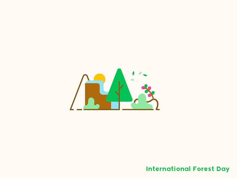 #InternationalForestDay day design doodle doodle art doodleaday forest illustration illustrator landscape mountain nature night vector