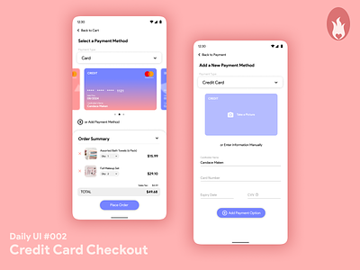 Daily UI #002: Mobile Credit Card Checkout checkout dailyui figma mobile ui ux