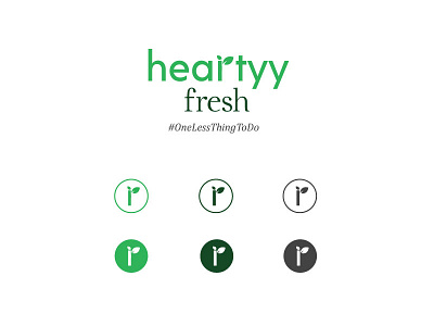 Heartyy Fresh art direction branding creative food logo design natural organic simplistic typography