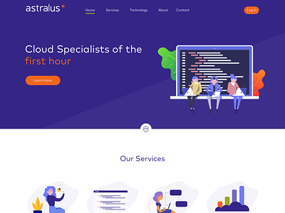 Tech/Cloud Service Company art direction brand guidelines creative design illustration typography ui