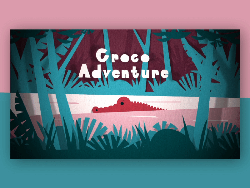 My Paper cutout Croco by Ouss Mezher on Dribbble