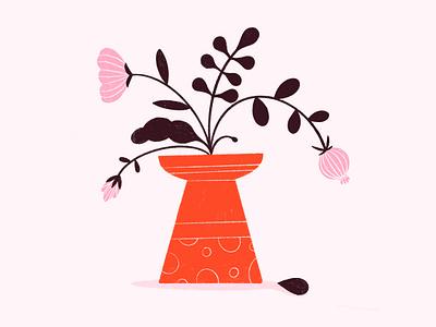 Vase colors design flowers illustration pattern design pink procreate vase