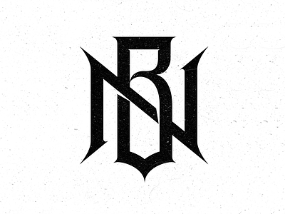 NB design lettering monogram type