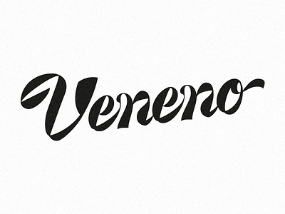 Veneno lettering type vector
