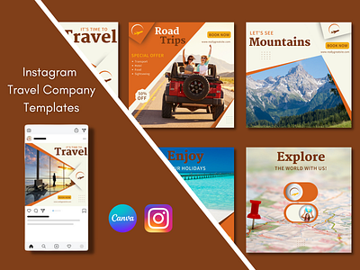 Instagram Travel Company Canva Templates