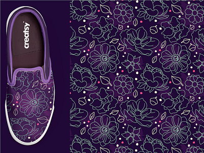 Las Flores flores flowers illustration mockup motivo pattern plant shoes textura texture