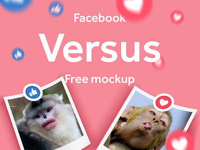 Free 'Versus mockup' facebook free likes mock up photoshop reactions