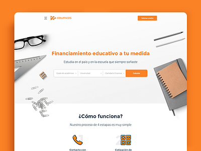 Landing page educational financing landing page ui uidesign ux web web design web page design website