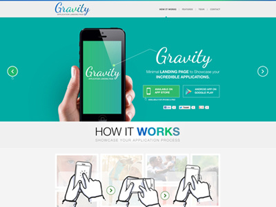 Gravity Mobile App Landing Page