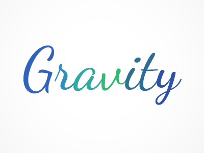Gravity Logo 960 grid branding clean flat color gravity ipad iphone landing page logo minimalistic mobile app responsive