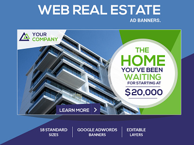 Web Real Estate Ad Banners ads adword apartment google ads home marketing promotion property real estate rent sales