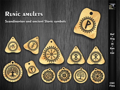 Runic amulets laser cutting template runic runic amulets