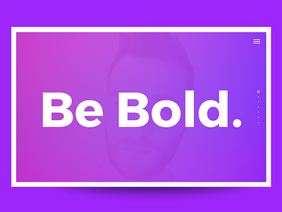 Be Bold. UI website design bold homepage ui web website design