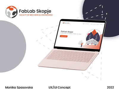 FabLab Skopje Student Project adobexd concept design fablab industrial design industrial design enginnering industrial engineer industrial engineering laboratory landing page mechanical engineering mechanical engineering design student project ui user experience user interface ux uxui web webdesign