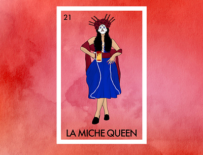 La Miche Queen Illustration branding cartoon illustration logo