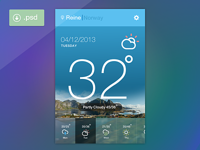 Weather Widget android app icons ipone location psd rain setting weather widget
