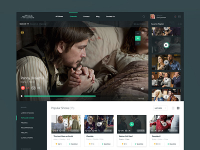 TV Shows (Hollywood) dramas entertainment flat hollywood latest movies serials tv ui ux web