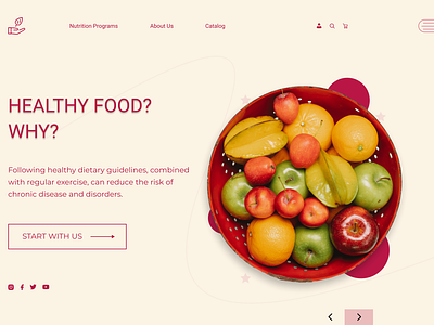 Healthy food landing page