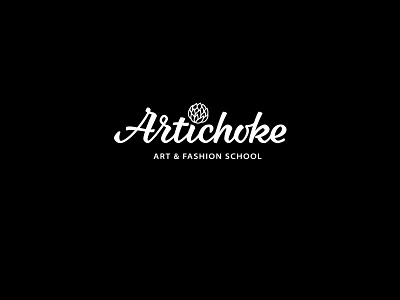 Artichoke Logo Fashion School art brushpen fashion font handdrawn handfont handtype lettering logo school type typography
