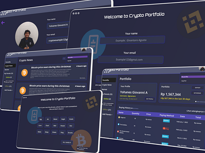 Crypto portfolio - Desktop design