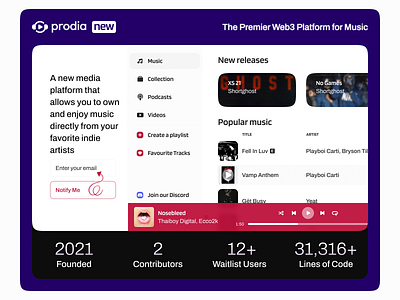 The Premier Web3 Platform for Music design graphic design music spotify streaming tidal ui web app