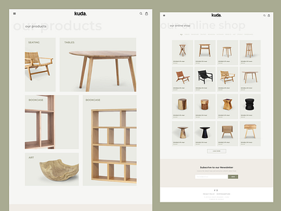 Kuda Design | Listing Page art branding css design e comerce forniture graphic shopify ui ux web webdesign