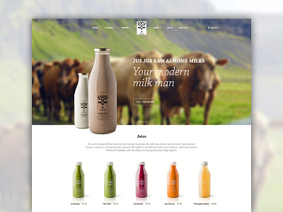Jus Jus redesign detail homepage juice jusjus milk redesign web