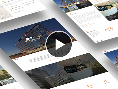 Explora Business Centre redesign animation business clean design homepage icons real estate redesign website