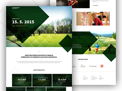Golf Event Website (2 versions) designer event golf homepage modern parallax responsive sport website