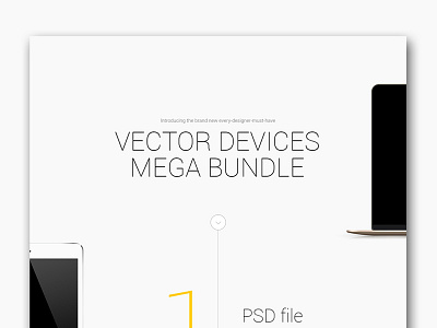 Vector Devices Mega Bundle bundle clean designer devices download freebie landing page minimal mock up psd simple vector