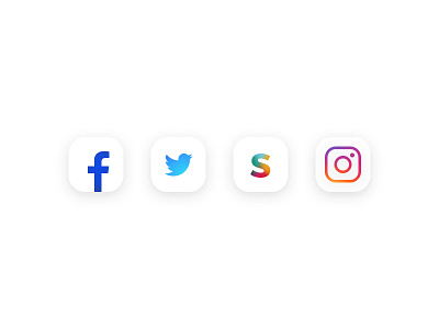 Facebook, Twitter, Slack, Instagram app color facebook gradient icon icons instagram minimalistic redesign slack twitter