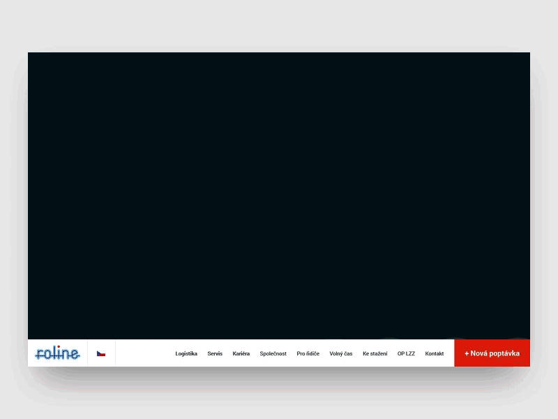 Roline - Microsite concept animation bold dark fullscreen gif images layout logistic microsite typography website