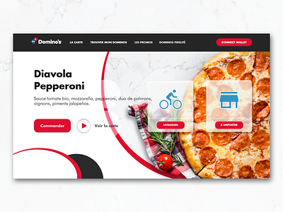 UI Dominos pizza design food ui ux web3