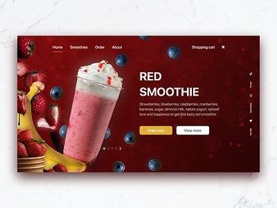 Smoothie UI /Landing page design graphic design smoothie smoothieui ui uidesign uitrends ux uxdesign uxtrends webdesign