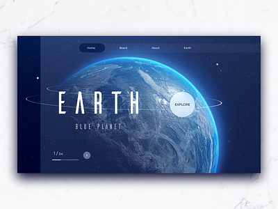 Explore earth - Landing page
