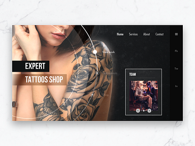 Tattoo shop UI Landing page design graphic design tattoos ui uidesign ux uxdesign webdesign