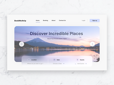 Travel landing page