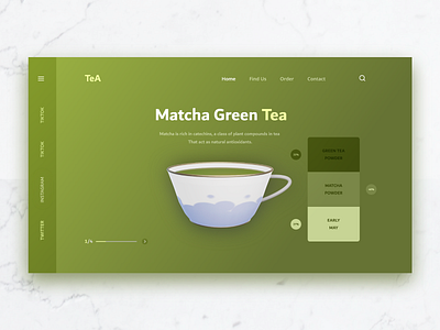 Matcha and Co - A Tea Brand E-commerce Website by RH on Dribbble