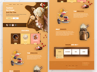 Ice cream UI landing page