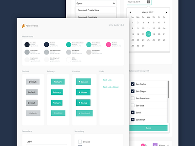 Freebie - FoxCommerce Style Guide components design system ecommerce freebie saas sketch style guide symbols ui kit