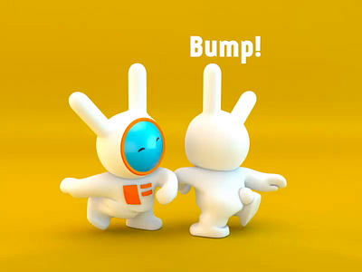 Elbow Bump! 3danimation animation characteranimation characterdesign cinema4d covid19 loopable motiondesign motiongraphics spacerabbit spacerabbitstudio