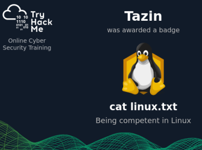 Cybersecurity badge (linux)