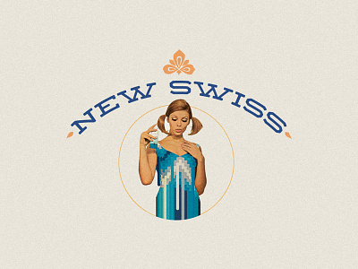 New Swiss design logo retro type vintage