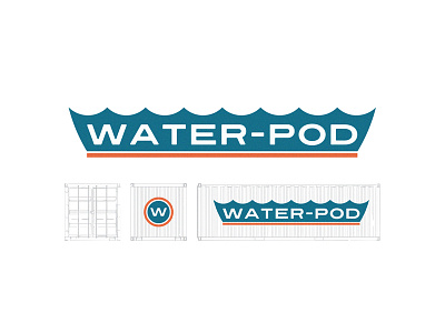 Water-Pod branding design identity logo