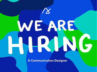 We are hiring! abstract base communication design designer graphic hand lettering hiring job start up tech visual
