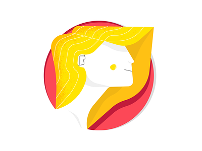 Golden Girl | Illustration art artwork blonde design dribbble girl icon illustration red yellow