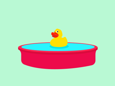Quack- animate animation doodle duck gif illustration summer toy yellow
