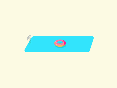 Dough- animate animation doodle doughnut float gif illustration pink pool summer toy